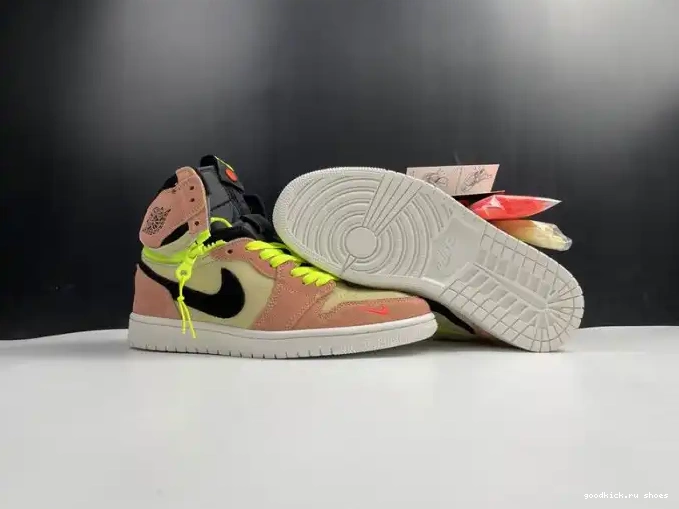 Rep Peach Air Jordan High CW6576-800 1 Switch 0506